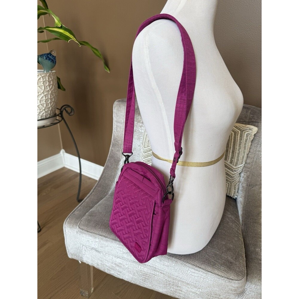 LUG Flapper SE Convertible Crossbody Bag Brushed Fuchia Travel Lightwight Purse